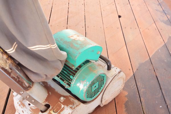 Cedar Deck Sanding in Wentzville